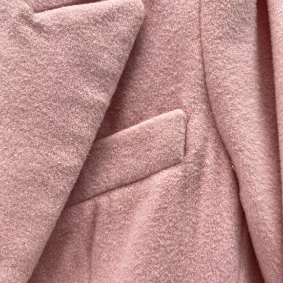 Dana Buchman Petite Blazer Size 12P Pink Wool Angora Blend Gold Buttons Lined - Picture 6 of 14